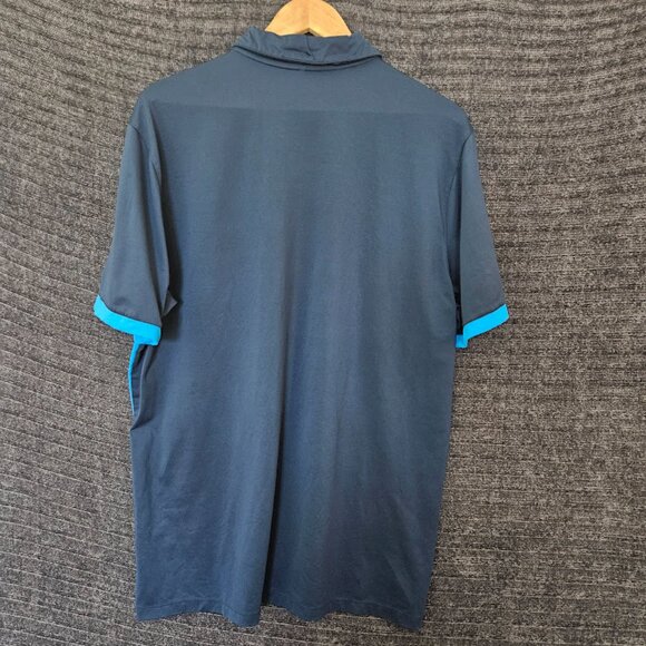 Nike Golf Dri Fit Mens Large Blue Short Sleeve Polo Golf Shirt Standard Fit - Picture 7 of 7